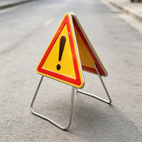 Panneaux triangulaires de signalisation routière de construction, pliables, portables, réfléchissants, en aluminium, durables, personnalisables, vente en gros