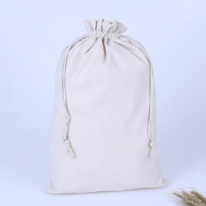Sac à linge écologique en coton biologique 100% avec ficelles, avec logo personnalisé, <span class=keywords><strong>petite</strong></span> pochette en toile blanche, sac à poussière en coton pour le <span class=keywords><strong>rangement</strong></span> - Product Image 5