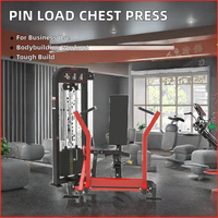 Máquina de gimnasio comercial todo en uno, prensa de pecho sentada de acero, elevación de hombros, entrenamiento integral de fuerza de hombros y pecho