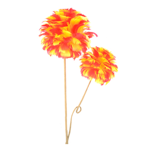 Bola de Navidad de plumas de ganso naranja para adorno de árbol de Navidad festivo otoño boda decoración fiesta vacaciones regalo artesanía suministro - Product Image 1