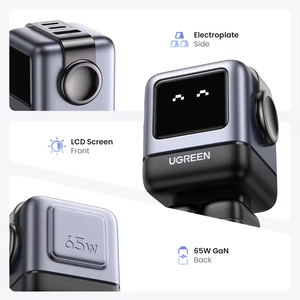 ขายดี ที่ชาร์จโทรศัพท์แบบดิจิตอล 65W ชาร์จเร็ว GaN 100-240V หุ่นยนต์อัจฉริยะติดผนัง พร้อม PWM สำหรับ CD361/15579 ชาร์จเร็ว 65w - Product Image 3