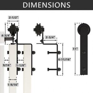 WEKIS Kit de Herrajes Contemporáneo de Acero para Puertas Correderas de Granero (Bypass) para Interiores de Baños, Dormitorios y Cocinas, Insonorizado y Duradero, de Colgar - Product Image 3