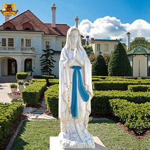 Statue de la Vierge Marie en marbre peint classique, figurine en résine personnalisée, <span class=keywords><strong>sculpture</strong></span> de Marie pour la décoration de l'église catholique et de la maison - Product Image 1