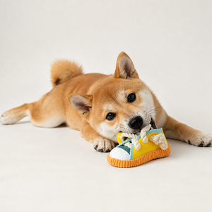 YAOYUE Juguete Masticable con Sonido de Zapatilla de Dibujos Animados para Perros Pequeños, Zapatilla de Lona con Cuerda de Algodón para Cuidado Dental y Alivio del Aburrimiento - Product Image 2