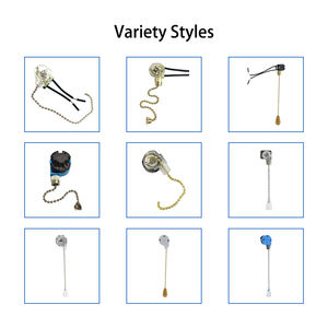 2つのギアミニポテンショメータノブ照明変更スピードプルコードスイッチ6A 125VAC Maxゴールデンビーズネックレスウッドペンダント - Product Image 5