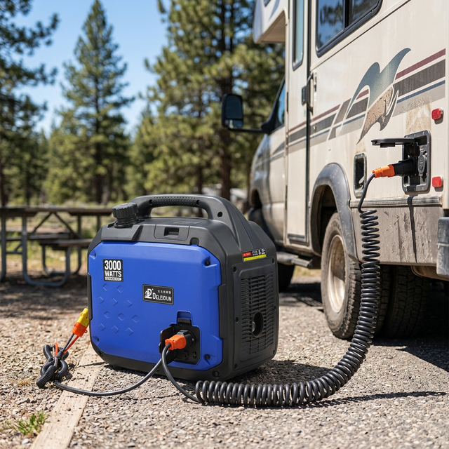 Portable and Efficient 2000w Safe and Durable 12v/24v DC Gasoline Generator for Caravans, Street Vendors and Night Markets.