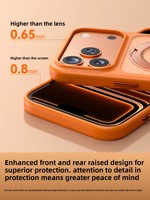 Luxe 360-graden draaibare magnetische houder, schokbestendige, antislip, doorschijnende matte telefoonhoes voor iPhone 17 Pro Max.