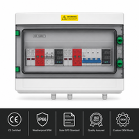 Boîtier de Combinaison Solaire 12/18 Cordons DC 1000V IP66 Étanche Extérieur avec Protection Contre les Surtensions Disjoncteur MC4 Certifié CE
