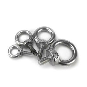 Boulons à œil filetés SS304 DIN444, <span class=keywords><strong>anneaux</strong></span> de levage en acier inoxydable plaqué, OEM ODM personnalisés M5 M6 M8 <span class=keywords><strong>M10</strong></span> M12 - Product Image 4
