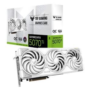 การ์ดจอ New TUF Gaming GeForce RTX 5070 Ti 16GB GDDR7 OC สีขาว RTX5070 สำหรับคอมพิวเตอร์ตั้งโต๊ะ - Product Image 1