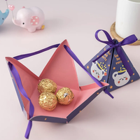 Boîte Cadeau en Papier Conique pour Chocolats et Bonbons, Design Personnalisé, Impression Personnalisée, DIY, Petite Boîte Triangulaire en Forme de Pyramide pour Cadeau