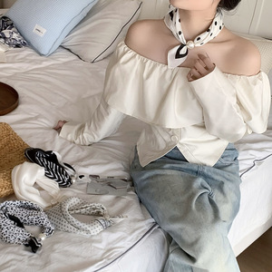 Elegante alla moda nuovo fiore floreale stampato fibbia magnetica <span class=keywords><strong>collo</strong></span> sciarpa con perla per le donne donna triangolo sciarpe accessori - Product Image 3