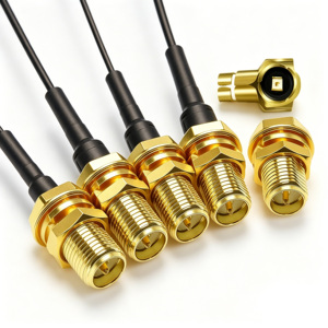Kabel Jumper Koaksial RF Berpelindung Ganda Custom RG1.13 RP- Female U.FL/IPX Male (0.81mm PTFE) untuk Router WiFi GPS - Product Image 2