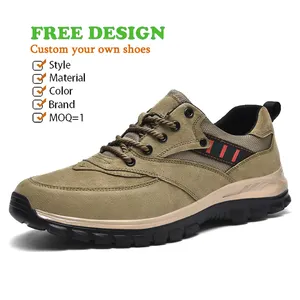 Venta al por mayor zapatos de senderismo impermeables para hombre Camping escalada al aire libre botas de corte bajo moda Casual personalizado caminar Athletic Trekking Sh