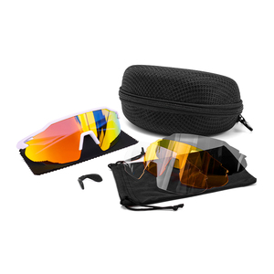 Logo personnalisé marque TR90 sport lunettes de soleil pickleball cyclisme lunettes rose rouge bleu mulit couleur lentille pour scooter moto vélo - Product Image 2