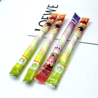 Guimauves en forme de corde torsadée colorées arc-en-ciel de 9g, saveur fruitée, bonbons guimauves torsadés