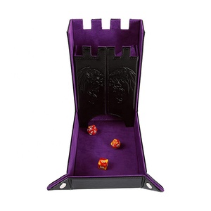 Tour à dés pliable en forme <span class=keywords><strong>de</strong></span> château en cuir PU, idéale pour les voyages, pour des expériences <span class=keywords><strong>de</strong></span> <span class=keywords><strong>jeu</strong></span> <span class=keywords><strong>de</strong></span> table immersives - Product Image 2