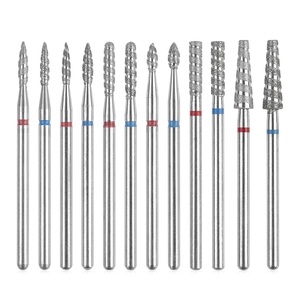 KADS Diamond Nail <b>Drill</b> <b>Bits</b> 3/32" Spiral Tornado Flame Cuticle <b>Bit</b> Dead Skin Remover Nail Polishing Head Manicure Accessories - Product Image 1