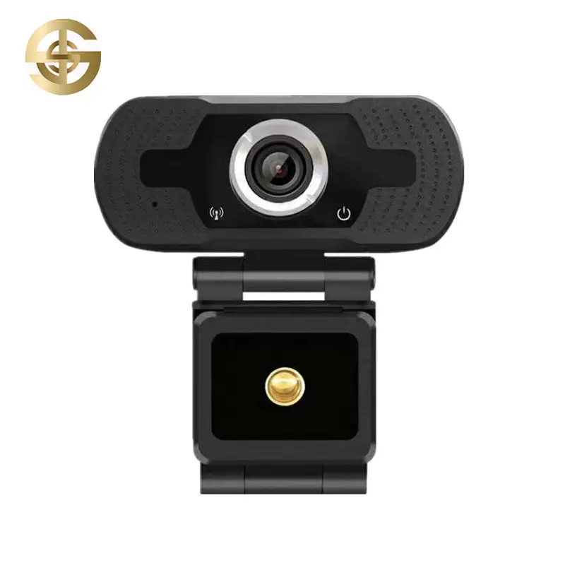 Webcam hd 2 megapixels 1080p usb, câmera giratória para computador com microfone de absorção para skype android tv