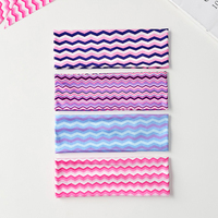 Bandeau élastique à rayures ondulées pour femme, idéal pour le sport, la gym, le yoga, style Y2K, pour le maquillage quotidien et la décoration de coiffure mignonne