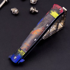 سكين جيب قابل للطي مخصص بشفرة من الفولاذ المقاوم للصدأ ومقبض من الألومنيوم، درجة DIY - Product Image 6