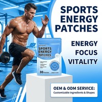 Fabricant en gros de patchs transdermiques énergétiques sportifs à marque privée, OEM ODM, stimulant naturel, motif visage souriant