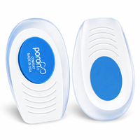 Coussinets de talon en gel Poron pour hommes et femmes, coussinets de talon absorbant les chocs pour la fasciite plantaire, la douleur au talon et le confort quotidien