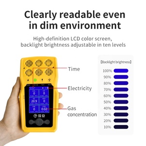6 in 1 gasdetektor gas-analysator ATEX CE FCC ROHS zertifiziert CO, O2, H2S, LEL, CH4 tragbarer Multi-Gasdetektor - Product Image 3