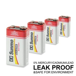 Sunmol 9V Alkaline <strong>Battery</strong> Long Lasting 9 Volt <strong>Battery</strong> for <strong>Smoke</strong> <strong>Alarms</strong> Electronic Toys - Product Image 2