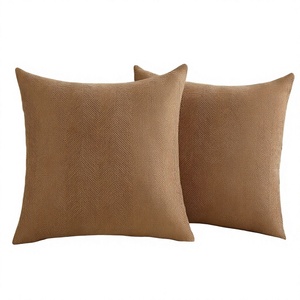 Funda de Cojín Moderna con Diseño Geométrico en Espiga, Cuadrada, de Algodón y Lino, Tejida, Estilo Nórdico, con Cierre Envolvente, para Decoración del Hogar - Product Image 4