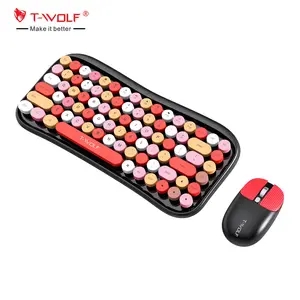 TWOLF yeni ürün TF660 karışık renk kablosuz Bluetooth çift modlu klavye masaüstü Laptop için taşınabilir fare klavye iş