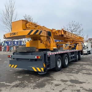 Used Truck Crane 50 Ton QY50K II Yellow Hydraulic Lifting Equipment 42700kg Total Weight - Product Image 5