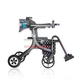 Top Selling Products 2024 Travel Drive Electric <b>Rollator</b> Wheelchair Function Lightweight Folding5 in 1 Electric <b>Walker</b> Scooter - Product Image 5
