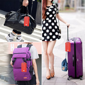 Nouveau logo gravé personnalisé pas cher promotionnel personnalisé étiquettes de voyage <span class=keywords><strong>en</strong></span> cuir PU <span class=keywords><strong>bagages</strong></span> avec boucles <span class=keywords><strong>en</strong></span> acier inoxydable - Product Image 5