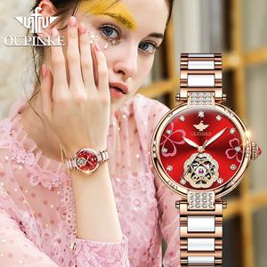 นาฬิกาข้อมือผู้หญิง OUPINKE <span class=keywords><strong>3183</strong></span> แบรนด์หรู ระบบอัตโนมัติ สายเซรามิก แฟชั่น นาฬิกาข้อมือผู้หญิง Relogio Feminino - Product Image 6