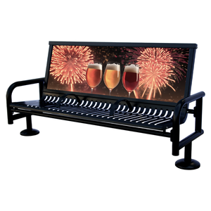 Chất Lượng Dễ Thương Sơn Ngoài Trời Vườn Thép Tưởng Niệm Quảng Cáo Băng Ghế Để Bán - Product Image 4