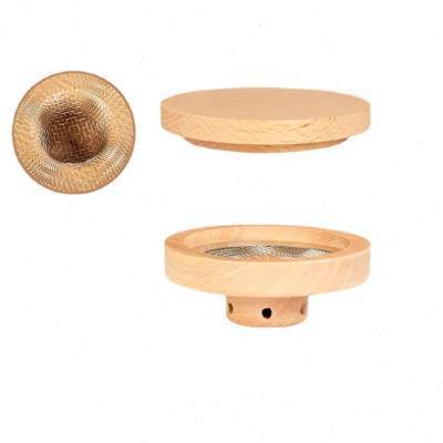 Sedile in legno di gomma con finitura effetto legno affumicato