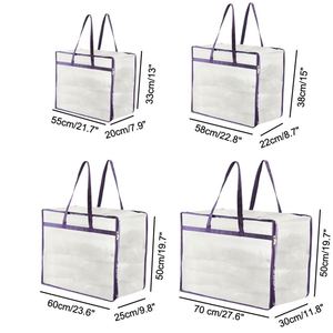 Foldable Clothes Storage Organizer Clear Moving <b>Bag</b> Travel Luggage <b>Plastic</b> <b>Bag</b> - Product Image 4