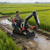 Cultivador de Cadena de 35 HP, Duradero, Multifuncional, con Rotocultivador, Tractor Doméstico para Terrenos Secos y Arroceras