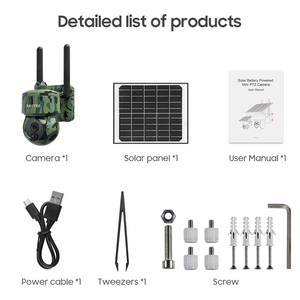 SECTEC GPS Camouflage Color Solar <strong>Battery</strong> AI PIR <strong>Powered</strong> <strong>Battery</strong> Two-Way Audio Surveillance Security System <strong>CCTV</strong> 4G PTZ Camera - Product Image 6