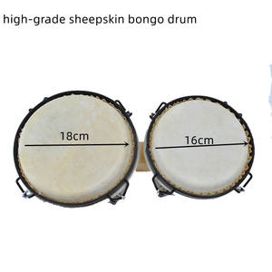 Bongo Drum Laris Manis 4+5 Inch Drum Tangan Afrika Latin Alat Musik Perkusi Tangan 4+5 Inch Drum Kulit Domba Bongo - Product Image 2