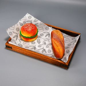 กระดาษห่ออาหารกันไขมันสำหรับใส่ตะกร้าและกระดาษอบขนมปัง แซนวิช เบอร์เกอร์ พิซซ่า - Product Image 5