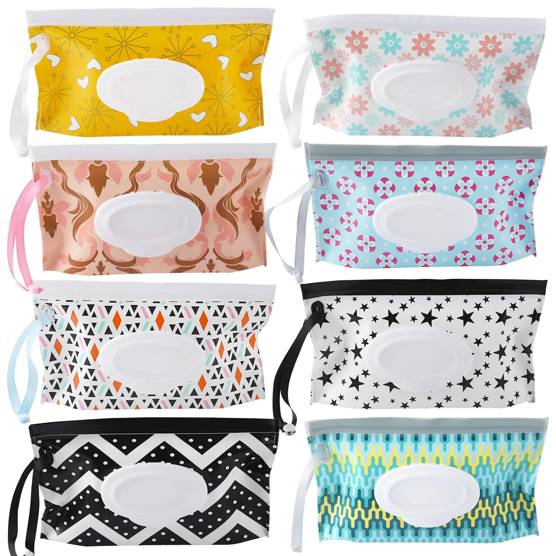 Großhandel benutzer definierte tragbare nachfüllbare Halter Infant Wipe Containers Travel Wet Wipe Bag