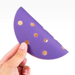 Disque de ponçage en céramique violette Disques abrasifs pour papier abrasif à crochet et boucle pour tampons de polissage automobiles Disque de ponçage de 5 pouces - Product Image 1
