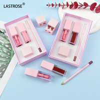 Kit repulpeur de lèvres végétalien 4-en-1 changeant de couleur, imperméable, avec huile à lèvres, crayon à lèvres, taille-crayon et gloss liquide hydratant aromatisé aux fruits