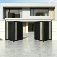 Porte coulissante automatique pliante en aluminium pour villa, utilisation extérieure - Design durable et écologique