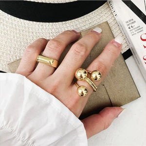 Hiphop Trendy <strong>Resizable</strong> Gold and Silver <strong>Rings</strong> for Women and Girls - Product Image 1