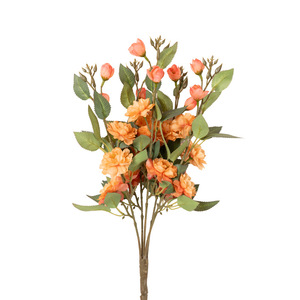 Bouquet de luxe de fleurs artificielles en soie de camélia à 5 branches de haute qualité pour salon, table à manger, mariage, festival - Product Image 1