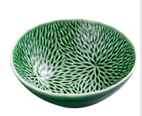 Assiettes de présentation vintage vertes en céramique personnalisées, ensemble gaufré pour mariages, événements, maisons, hôtels, location de table, vente en gros