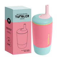 Logo personnalisé Kids 14oz flacon isolé sous vide bouteille d'eau en acier inoxydable avec couvercle de paille étanche conception ODM
